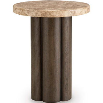 Darimore - Chair Side End Table - Burnished Brown