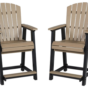 Fairen Trail - Barstool (Set of 2) - Black / Driftwood