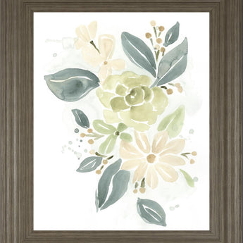 22x26 Spring Greens I By June Erica Vess - White