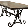 Antique Table With Iron Base Multicolor - Dining Tables at Quality Home Furniture Mesquite