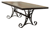 Antique Table With Iron Base Multicolor - Dining Tables at Quality Home Furniture Mesquite