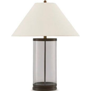 Junrow - Glass Table Lamp - Clear / Brown