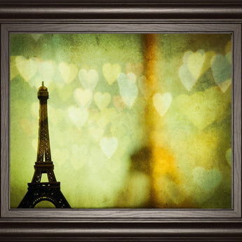 Wishful Hearts Il By Irene Suchucki - Framed Print Wall Art - Green