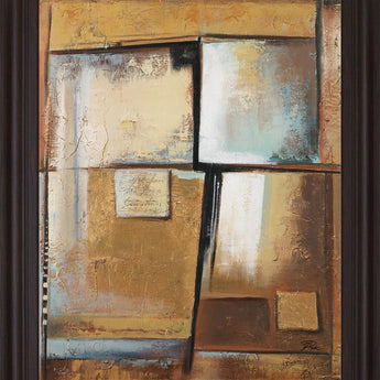 Sunlit Junction - 28" x 34" Framed Wall Art - Gold