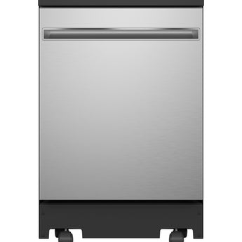 GE 24" Portable Dishwasher, Stainless Steel - GPT225SSLSS