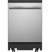 GE 24" Portable Dishwasher, Stainless Steel - GPT225SSLSS