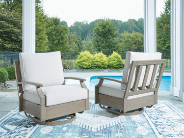 Rainier Ranch - Silla giratoria con cojín - Marrón/Beige