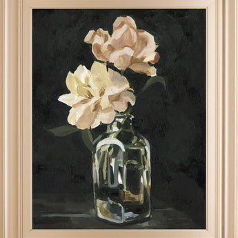 22x26 Dark Rose Arrangement II By Emma Caroline - Black