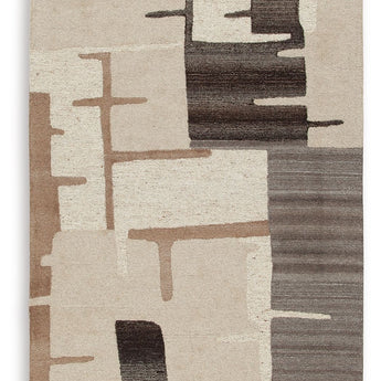 Kencher - 5' x 7' Rug - Beige / Brown