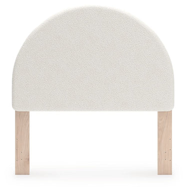 Arloster - Full Upholstered Panel Headboard - White / Tan