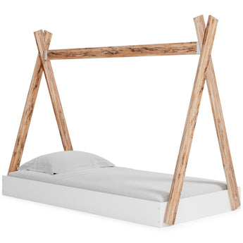 Piperton - Twin Tent Complete Bed in Box - Brown / White