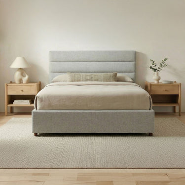 Takio - Queen Bed - Light Gray