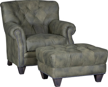 Mayo 4787 Series Leather Chair with Rolled Arms
