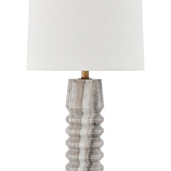 Desmont - Marble Table Lamp - White / Beige / Gray