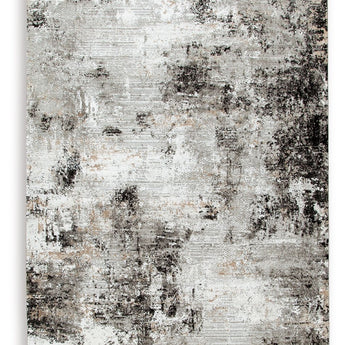Langwell - 10' x 14' Rug - Black / Gray / White