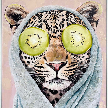 Spa Retreat II Hand-Embellished Canvas With Rocks In Frame - Pink / Blue