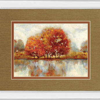 Together By Asia Jensen - Mirror Framed Print Wall Art - Light Brown
