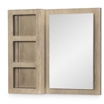 District - Storage Mirror - Weathered Oak