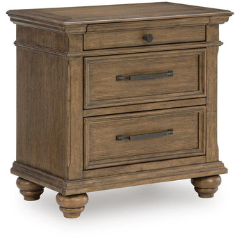 Karallin - Three Drawer Night Stand - Medium Brown