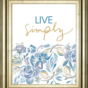 22x26 Live Simply Floral By AniDel Sol - White