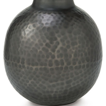 Woody - Vase - 12" - Pewter / Gold Finish