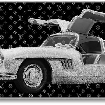 Gullwing Sparkle - 32" x 63" Framed Wall Art - Black