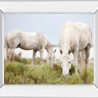Peace By Irene Suchocki - Mirror Framed Print Wall Art - Beige