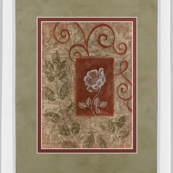 Verdant Blossom - 34" x 40" Framed Wall Art - Dark Green