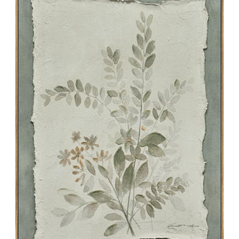 Muted Foliage Texture - 20" x 28" Framed Wall Art - Green
