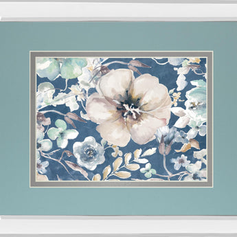 Indigo Beautiful II Mirror Framed By PatriciaPinto - Light Blue