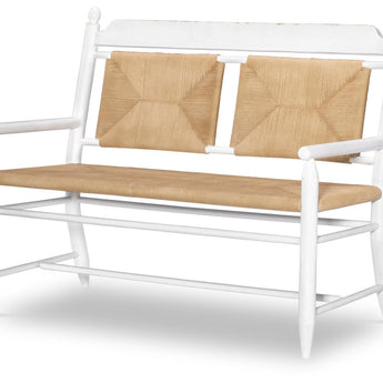 Vintage Market - Rush Seat Bench - Picket Fence