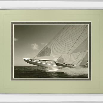 Sea Spray Il By Michael Kahn - Mirror Framed Print Wall Art - Gray