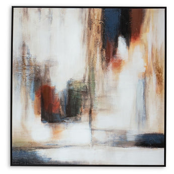 Pigeonford - Wall Art - White / Teal / Gold