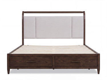 Reflections - Complete Upholstered Sleigh Bed With Storage Footboard