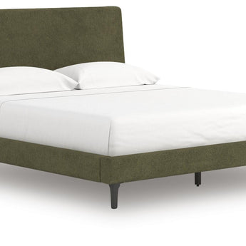 Chirason - California King Upholstered Bed With Roll Slats - Sage Green