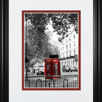 Telephone By Emily Navas - Framed Print Wall Art - Dark Gray