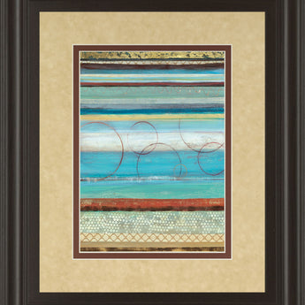 Strata I By Tava Studios - Framed Print Wall Art - Blue