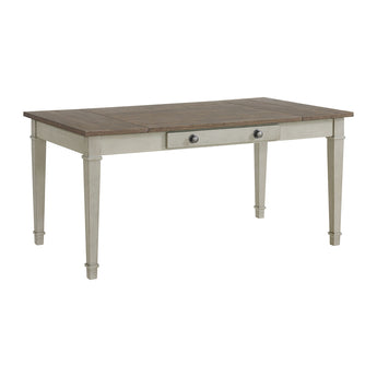Farmington - Mesa de comedor rectangular - Marrón medio y piedra lavada