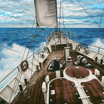 Tempered Glass Plus Foil On A Boat - Blue