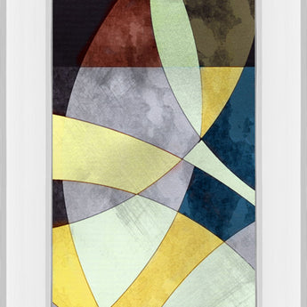 Elliptic Path I By James Burghardt - Mirror Framed Print Wall Art - Yellow