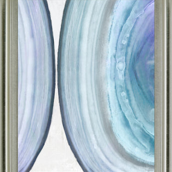 Glacial Veil - 28" x 34" Framed Wall Art - Light Blue