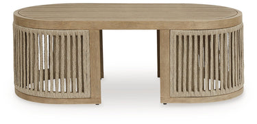 Serena Shores - Mesa de cóctel rectangular - Beige