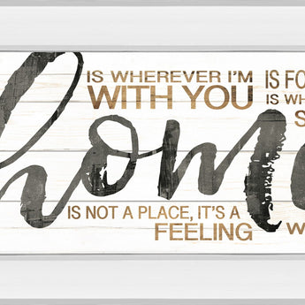 Home By Marla Rae - Mirror Framed Print Wall Art - White