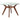 Paxton - Mesa de comedor redonda de madera con tapa de vidrio - Nuez moscada