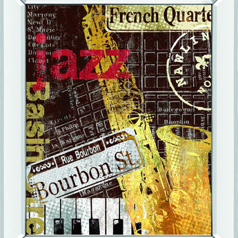 N'Awlins By Mallett, K - Mirror Framed Print Wall Art - Yellow