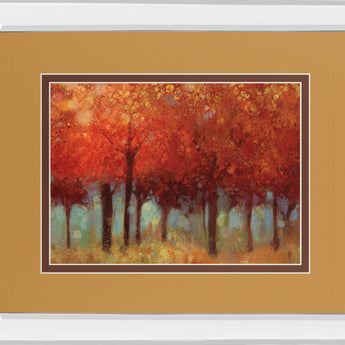 Red Forest By Asia Jensen - Mirror Framed Print Wall Art - Red