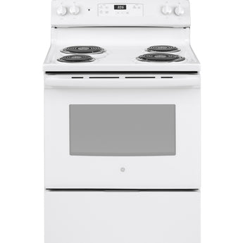 GE 30" Freestanding Electric Range, White - JBS360DMWW