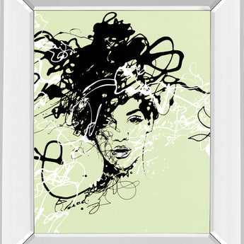 Star Il By Oksana Leadbitter - Framed Print Wall Art - Green
