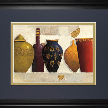 Jeweled Vessels By J. Wiens - Framed Print Wall Art - Dark Gray