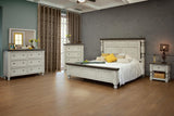 Stone Chest With 4 Drawers Antiqued Ivory / Weathered Gray - detail